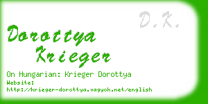 dorottya krieger business card